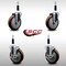 Service Caster 5'' SS Maroon Poly Wheel Swivel 7/8'' Expanding Stem Caster Set 2 Brakes, 4PK SCC-SSEX20S514-PPUB-MRN-2-TLB-2-78 - alternate 2